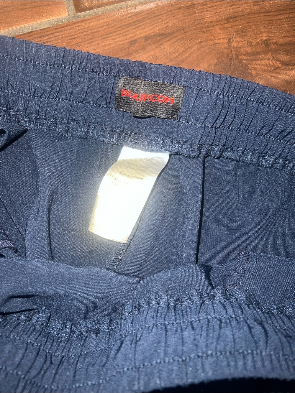 Men's Navy Performance Drawstring Shorts - Picture 3 of 5